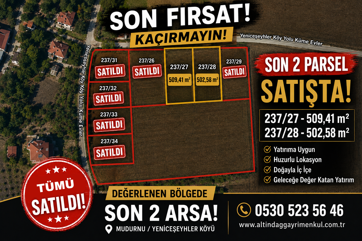 Mudurnu Yeniceşehler Köyü – Doğayla İç İçe Köy İmarlı Satılık Arsalar